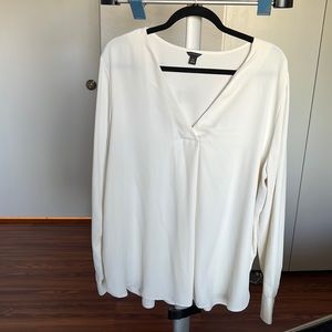 Ann taylor mixed media blouse